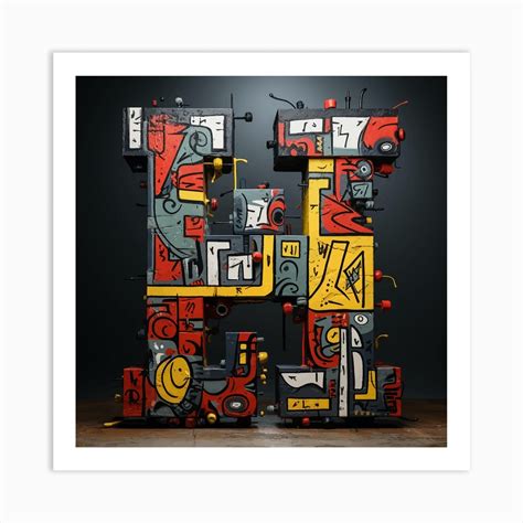 Graffiti Letter H Art Print By Anubis Fy