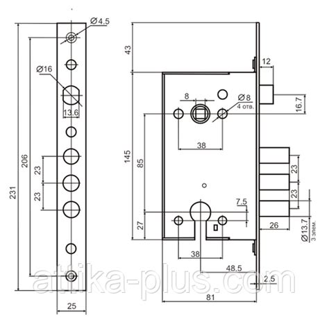 Врезной замок Border ЗВ4-3/85Д, цена 730 грн — Prom.ua (ID#834172702)