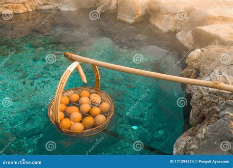 Onsen Hot Spring Eggs In National Park Chae Son Lampang Thailand