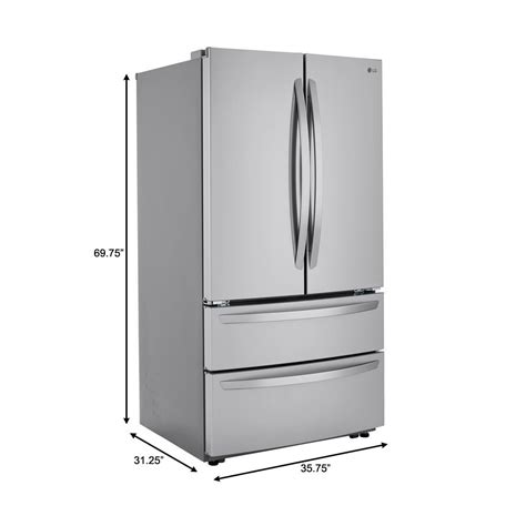 Lg Electronics 23 Cu Ft 4 Door French Door Refrigerator With 2