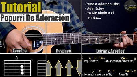 Popurri De Adoración Tutorial Guitarra Acordes Rasgueo Cantos