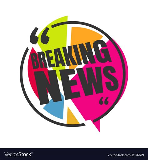 Letter breaking news logo icon Royalty Free Vector Image