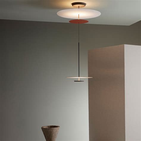 Vibia Flat LED Hängelampe 3 flg Ø 90cm terracotta Lampenwelt de