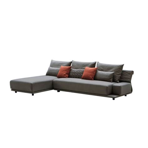 Grey Fabric Corner Sofa With Metal Legs | Small Grey Corner Sofa