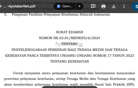 Surat Edaran Kemenkes Tentang Penyelenggaraan Perizinan Bagi Tenaga Medis Dan Tenaga Kesehatan