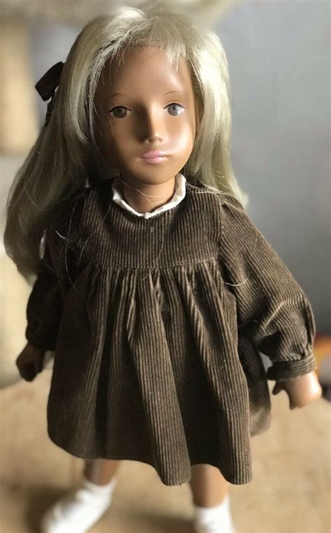 Blonde Brown Eyed Sasha In Original Brown Cord Dress And Shoes Sasha Doll Corduroy Dress