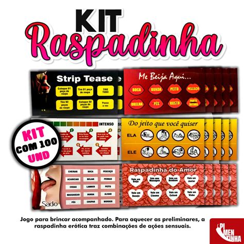 KIT 100 RASPADINHAS HOT SEXY Brincadeira Erótica Excitação SEX SHOP Shopee Brasil