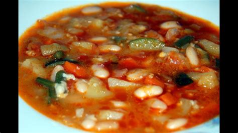 Sopa De Verduras Y Judías Blancas Al Estilo De Mariaje Youtube