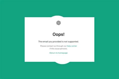 Chatgpt Error Fix The Email You Provided Is Not Supported