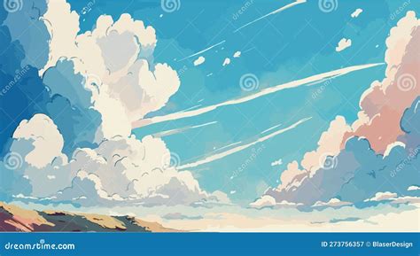 Beautiful Blue Sky with Clouds. Clouded Sky. Calm Relaxing Wallpaper ...