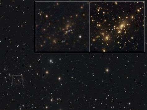 Abell 2218 - Galaxienhaufen in etwa 2 Milliarden LJ Entfernung mit zwei ...
