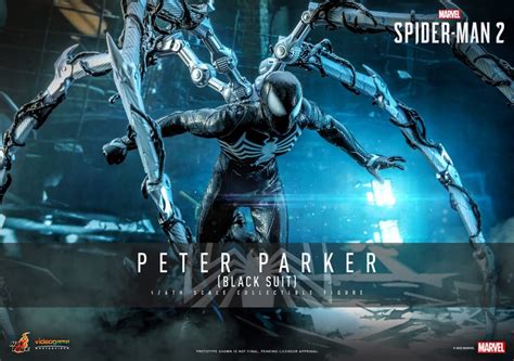 Spiderman Peter Parker Black Suit Regular Hot Toys Exhibido Logan Store