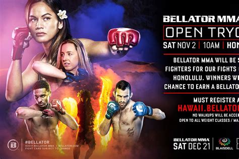 Want To Be A Bellator Fighter Live In Hawaii Come See Rich Chou On