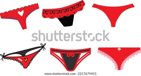 Red Women Sexy Lingerie Set Both Stock Vector Royalty Free Shutterstock