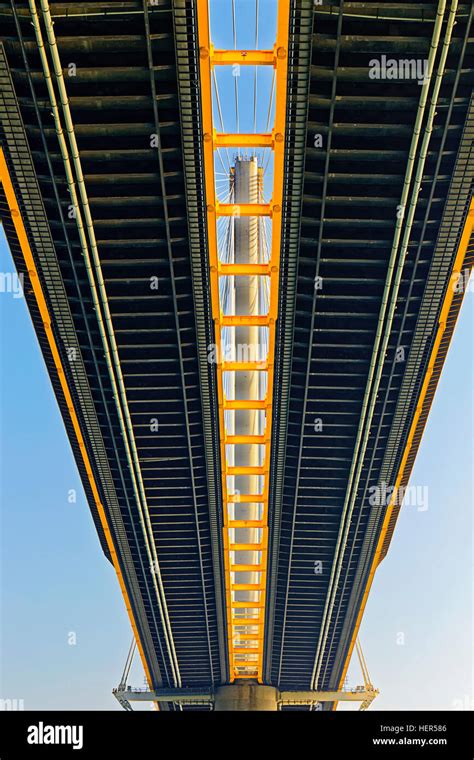 Under Overpass Road Bridges At Day Stock Photo Alamy