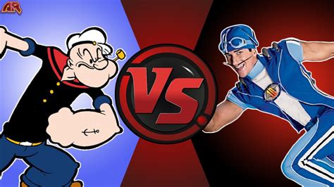 POPEYE Vs SPORTACUS Popeye Vs Lazy Town Cartoon Fight Club Bonus