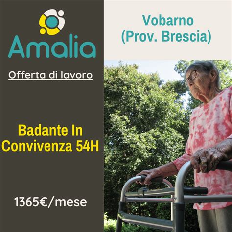 Offerta Di Lavoro Badante In Convivenza A Vobarno Bs