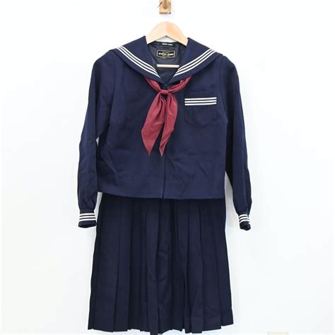 制服市場 青森県 弘前市立第三中学校 女子制服 3点 Sf009263