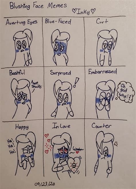 Redraw Blushing Face Memes Inky By Sweetiepie17 On Deviantart