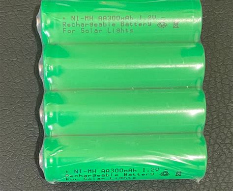 Rechargeable Aa Batteries For Solar Light 1 2v 300mah Aa Nimh Ni Mh 4 Pack Ebay