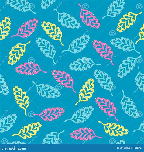 Seamless Pattern Of Leaves Stock Vector Illustration Of Creative