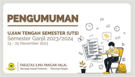 Jadwal Ujian Tengah Semester UTS Ganjil Tahun Akademik 2023 2024