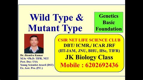 Wild Type Mutant Type Genetics Basic Foundation Youtube