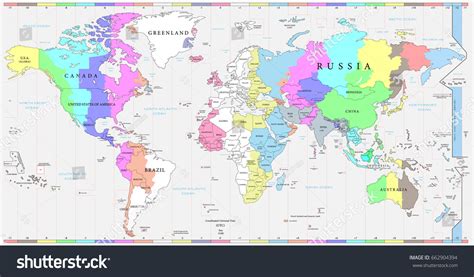 Mapa De Zonas Horarias Mundiales Y Vector De Stock Libre 51 OFF