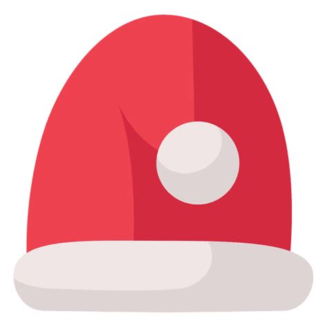 Diseño Png Y Svg De Icono Plano De Sombrero Rojo De Santa Claus 13 Para