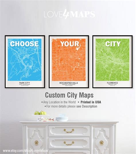 Rochester Hills Michigan Map Rochester Hills City Print - Etsy