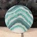 Mint Green Resin Geode Style Wall Art By Lisa Gates With Crystal Quartz