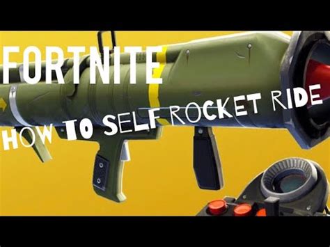 Fortnite How To Rocket Ride Yourself Win Youtube