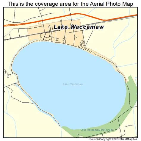 Aerial Photography Map of Lake Waccamaw, NC North Carolina