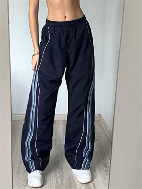 Searchi Damen Cargo Hose Teenager Vintage Jogger Hippie Baggy Cargohose