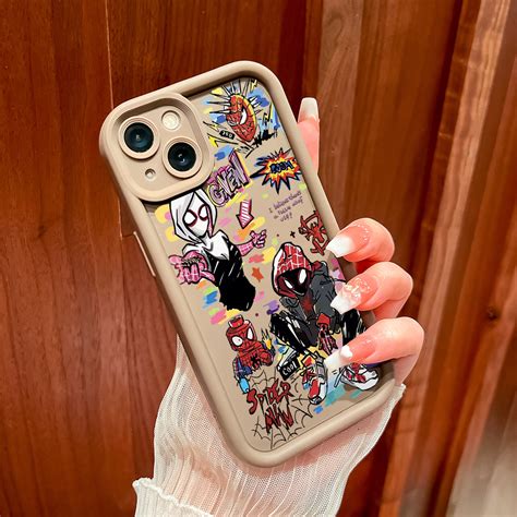 Hontinga For Infinix Smart Hot I Back Cover Gwen Spider Man Pattern Ladder Soft Camera