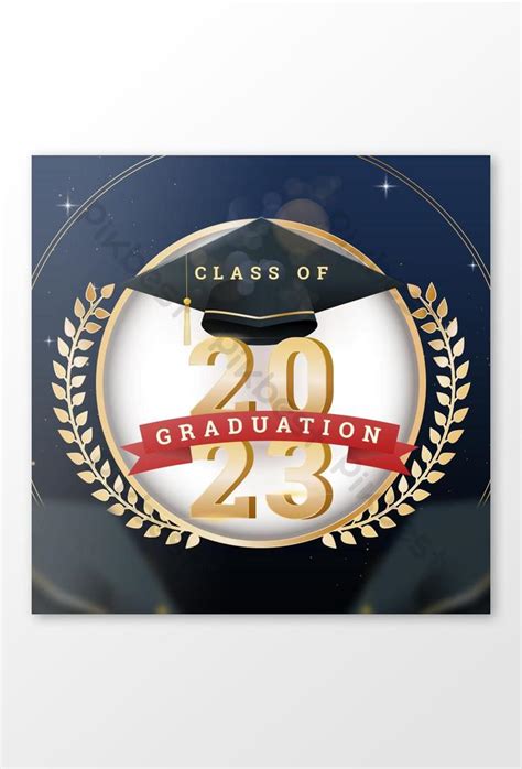 Realistic Background For Class Of 2023 Graduation | PSD Free Download ...