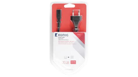 KNE11040B20 König AC Netzkabel Schutzkontaktstecker Typ C CEE 7 16