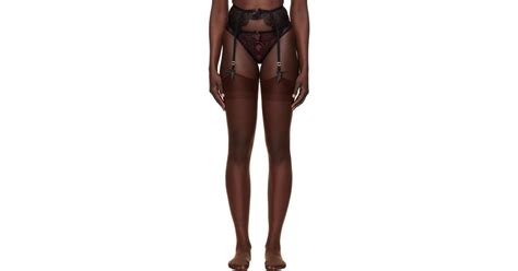 Agent Provocateur Lorna Lace Garter Belt in Black | Lyst