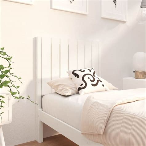 Bed Headboard White 80 5x4x100 Cm Solid Wood Pine