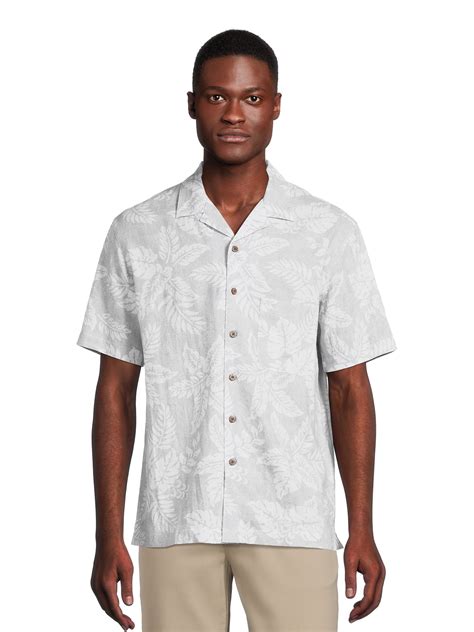 George Men’s Printed Short Sleeve Button Down Shirt - Walmart.com