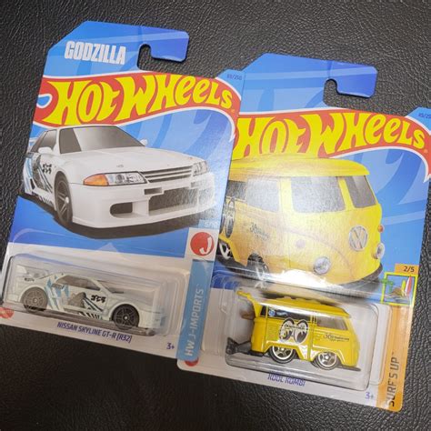 Kool Kombi And Nissan Skyline GTR R Godzilla And Mooneyes Hot Wheels Hobbies Toys Toys