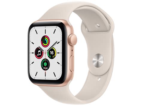 Умные часы apple watch se 44mm gold aluminium case with starlight sport ...