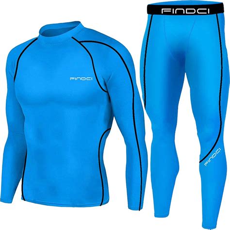 FINDCI Мужской спортивный костюм, обтягивающая рубашка + брюки ...
