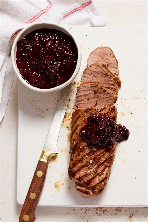 Grilled Pork Tenderloin With Summer Berries