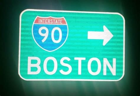 Boston Interstate 90 Route Road Sign Massachusetts Red Sox Fenway Park In 2020 Boston Red