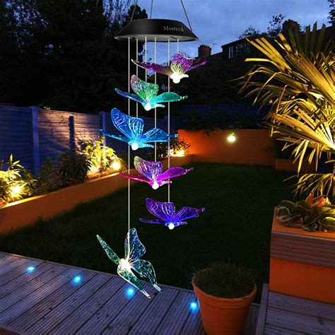 Wind Chime,solar lights chimes，Butterfly wind chimes led/solar ...