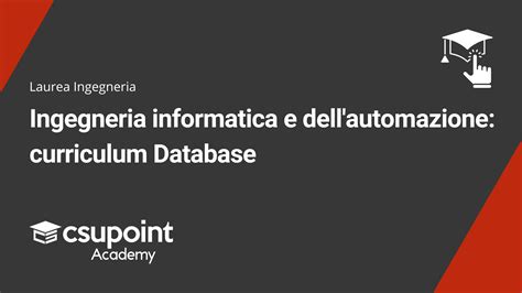 Ingegneria Informatica E Dellautomazione Curriculum Database