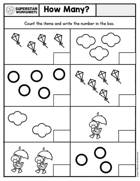 Kindergarten Counting Worksheets Superstar Worksheets Worksheets