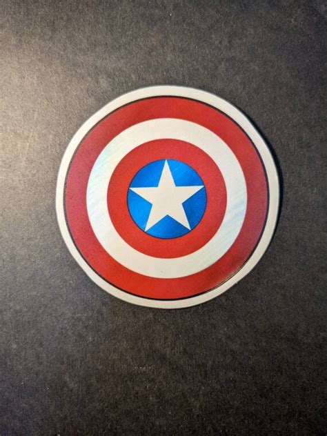 Captain America Shield Fan Art Vinyl Sticker Water Resistant - Etsy