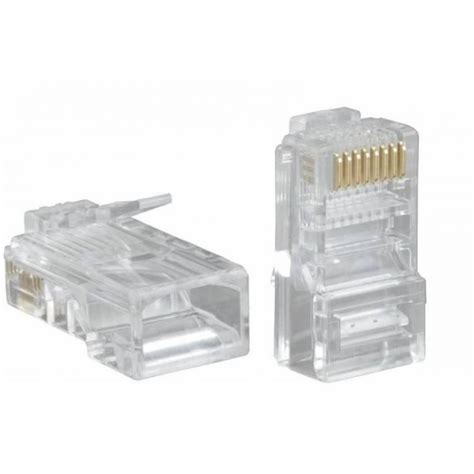 Коннекторы RJ-45 Коннектор для Интернет Кабеля 100 Шт Упаковка — Купить ...
